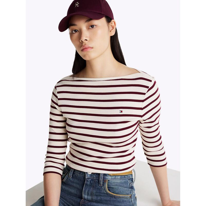 Tommy Hilfiger Slim 3/4 Sleeve Boat Neck T-Shirt image number 2